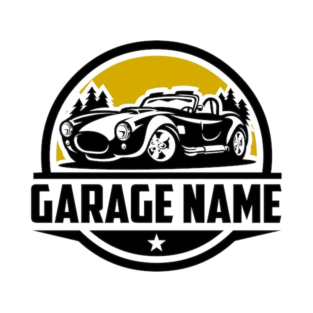 Diseño de logotipo aislado de vector de logotipo de garaje de coche Mejor para logotipo de garaje y mecánico