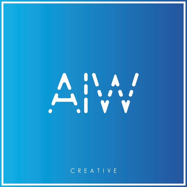 El diseño del logotipo de AIW Creative Vector Latter Minimal Latter Logo Premium Vector Ilustración Monograma