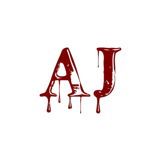 Vector diseño del logotipo aj