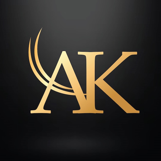 Diseño del logotipo AK para el logotipo de la empresa y el negocio