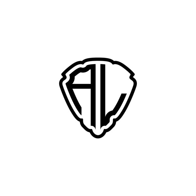 El diseño del logotipo AL monograma letra texto nombre símbolo monocromático logotipo alfabeto carácter logotipo simple