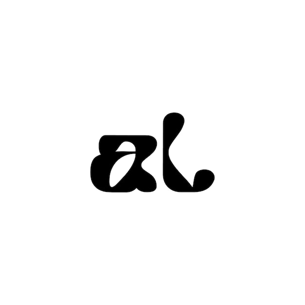 El diseño del logotipo AL monograma letra texto nombre símbolo monocromático logotipo alfabeto carácter logotipo simple
