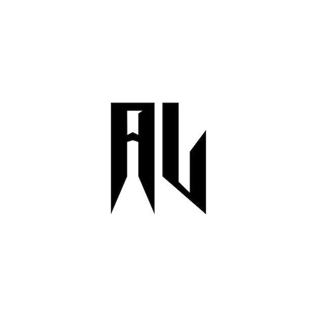 El diseño del logotipo AL monograma letra texto nombre símbolo monocromático logotipo alfabeto carácter logotipo simple