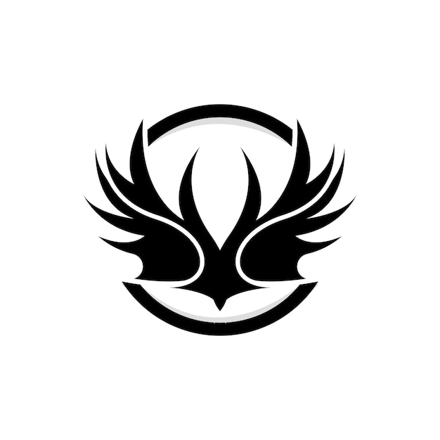 Diseño del logotipo de las alas Vector Eagle Falcon Wings Beauty Flying Bird Ilustración Símbolo