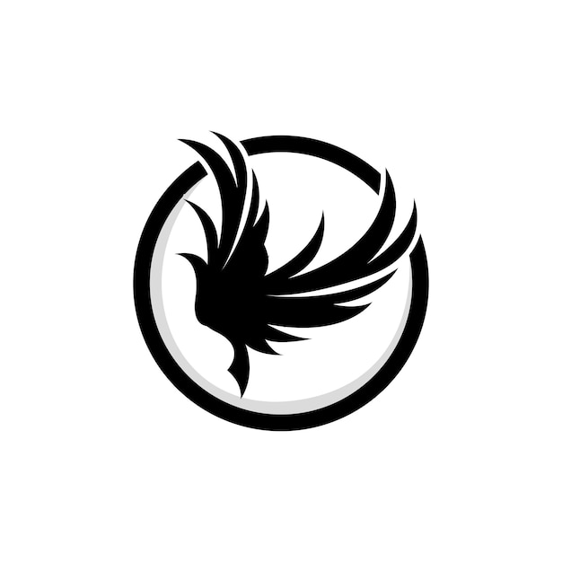 Diseño del logotipo de las alas Vector Eagle Falcon Wings Beauty Flying Bird Ilustración Símbolo