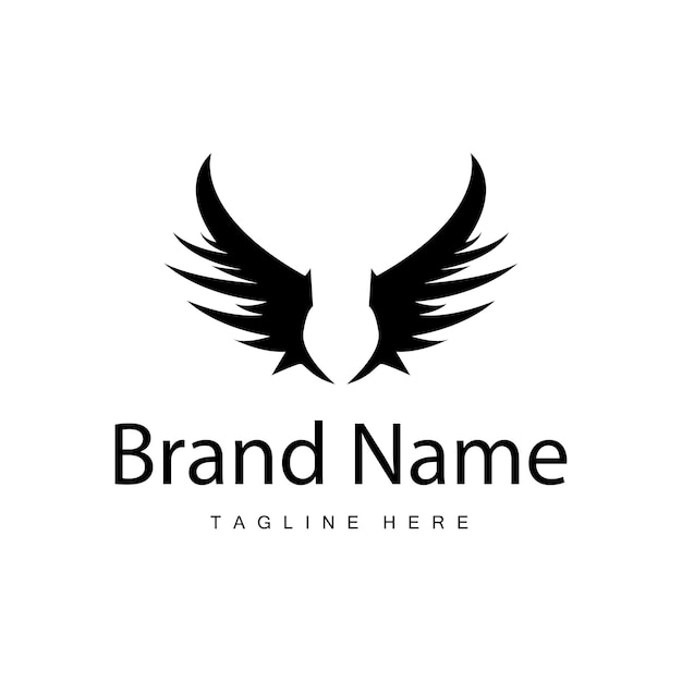 Diseño del logotipo de las alas Vector Eagle Falcon Wings Beauty Flying Bird Ilustración Símbolo