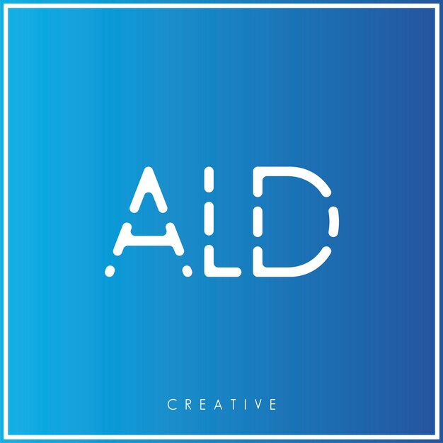 El diseño de logotipo de ALD Creative Vector Latter Minimal Latter Logo Premium Vector Ilustración Monograma