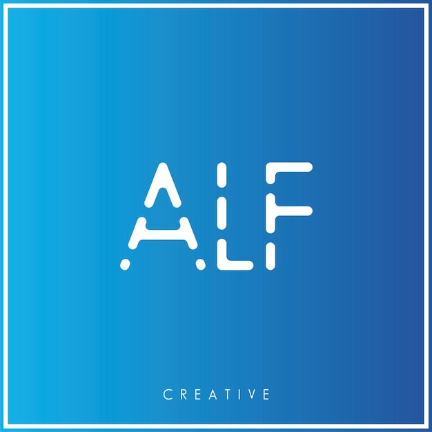 El diseño de logotipo de ALF Creative Vector Latter es mínimo, el logotipo de Latter Premium Vector Illustration es monograma.