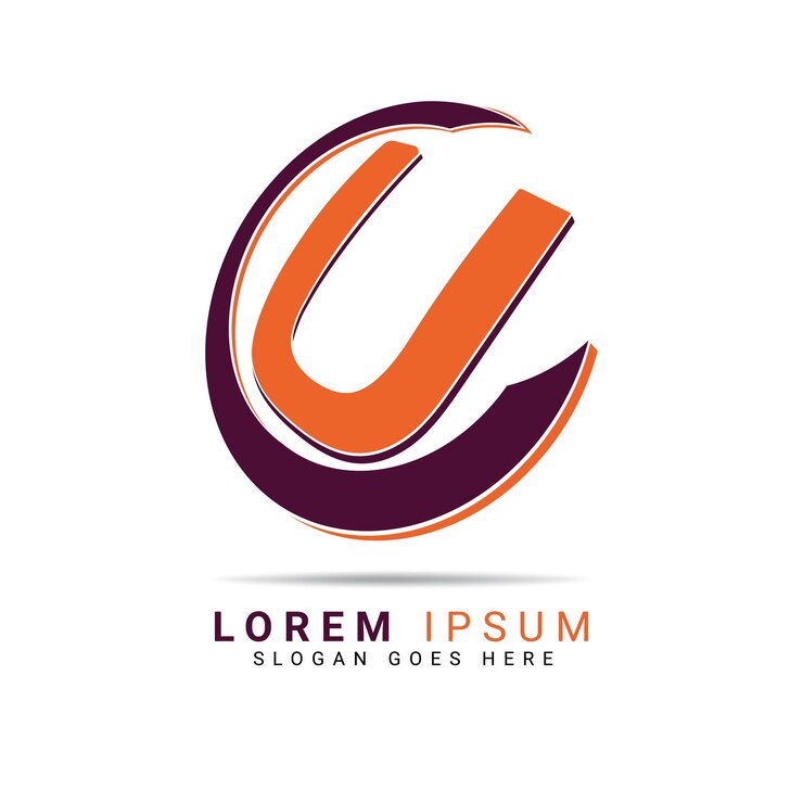 Diseño del logotipo del alfabeto inicial de UC para la identidad de marca de la empresa