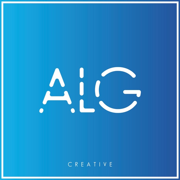 El diseño del logotipo de ALG Creative Vector Latter Minimal Latter Logo Premium Vector Ilustración Monograma