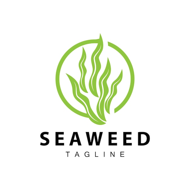 Diseño de logotipo de algas submarinas Diseño de plantas submarinas Ilustraciones Cosméticos e ingredientes alimenticios