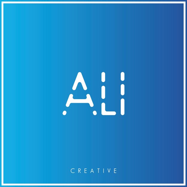 El diseño de logotipo de ALI Creative Vector Latter Minimal Latter Logo Premium Vector Ilustración Monograma