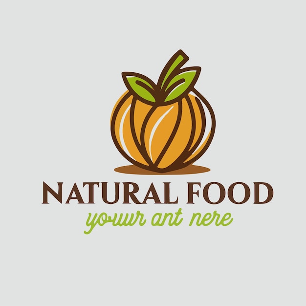 Diseño del logotipo de los alimentos naturales
