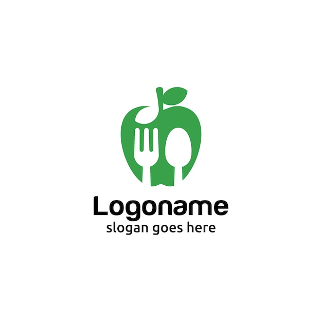 Diseño de logotipo de alimentos saludables Diseño de logotipo vegano Logotipo de alimentos orgánicos