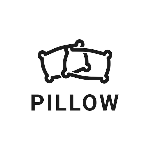 Diseño de logotipo de almohada idea creativa