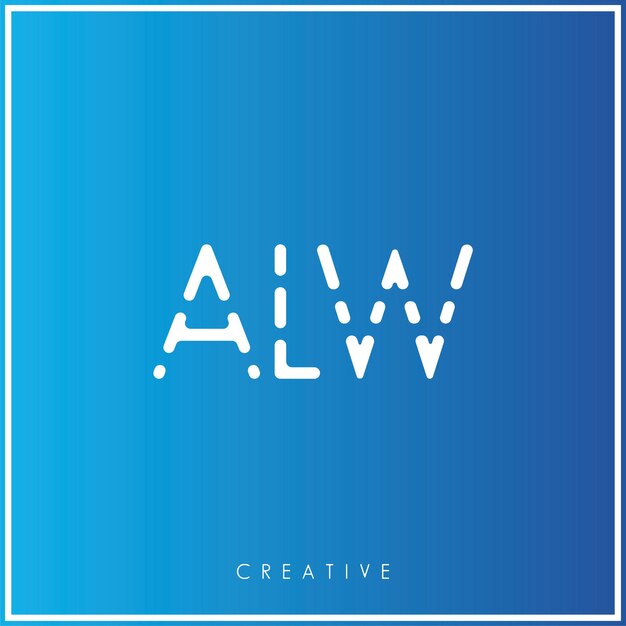 Vector el diseño del logotipo de alw creative vector latter minimal latter logo premium vector ilustración monograma