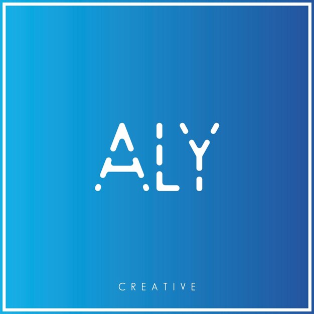 El diseño de logotipo de ALY Creative Vector Latter Minimal Latter Logo Premium Vector Ilustración Monograma