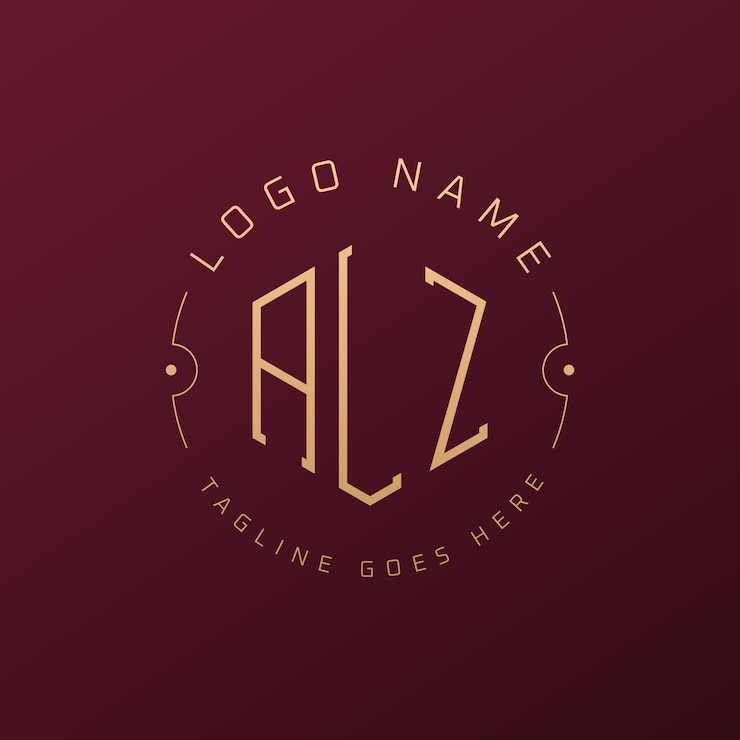 Vector diseño de logotipo alz de lujo letra elegante alz monograma logotipo minimalista poligono plantilla de diseño de logotipoalz