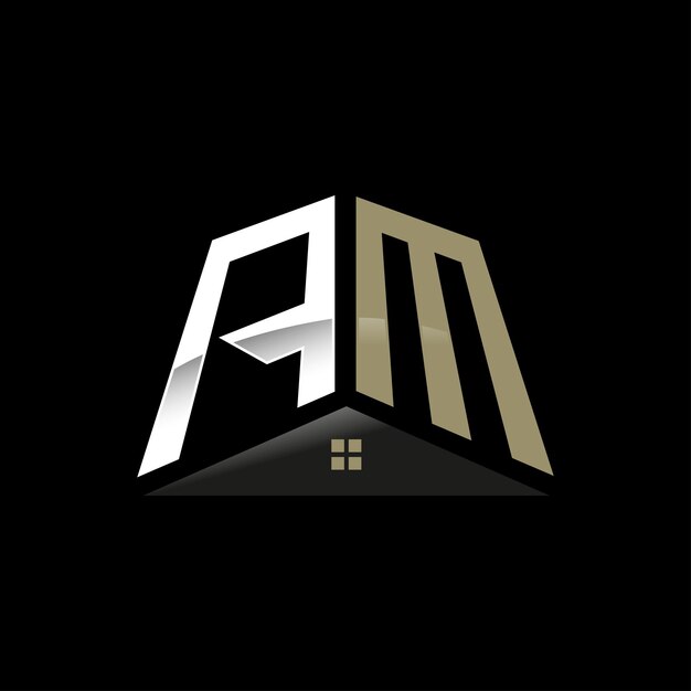 El diseño del logotipo de AM Monogram Realty