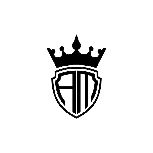 El diseño del logotipo AM monograma letra texto nombre símbolo monocromo logotipo carácter alfabeto logotipo simple