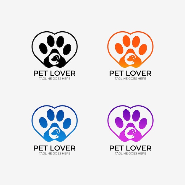 Diseño de logotipo de amante de mascotas