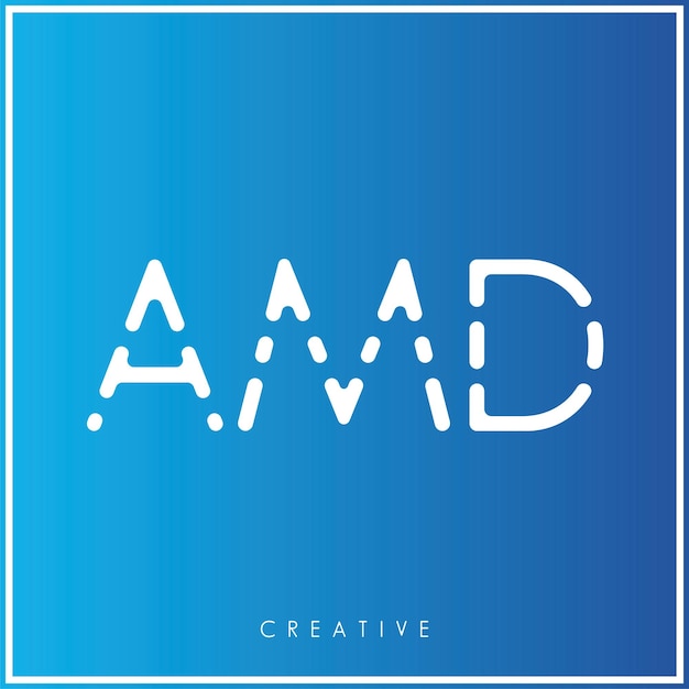 El diseño del logotipo de AMD Creative Vector Latter Minimal Latter Logo Premium Vector Ilustración Monograma
