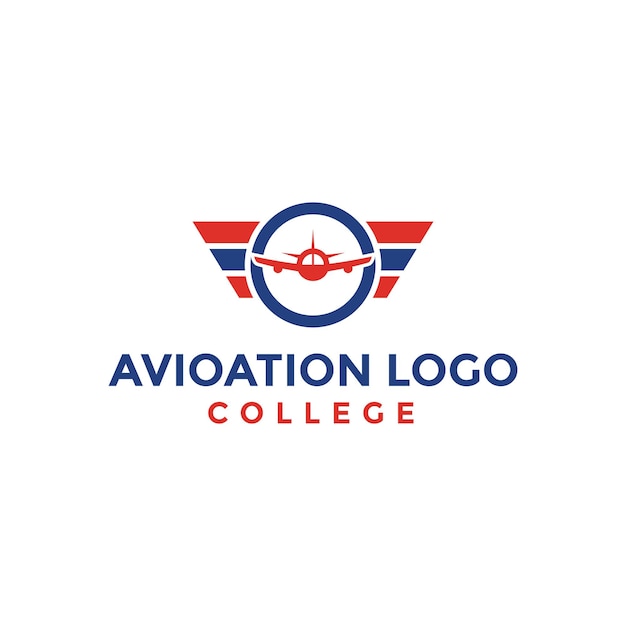 Vector diseño de logotipo de american aviation college