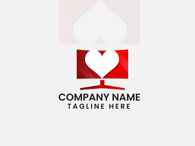 Diseño de logotipo de amor tv