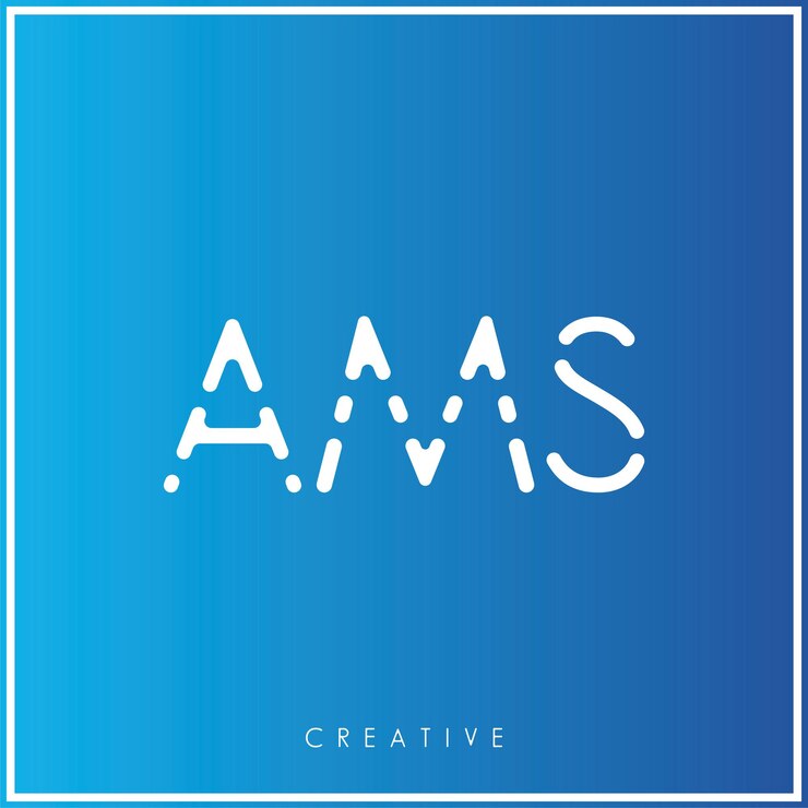 Vector el diseño del logotipo de ams creative vector latter es mínimo y el logotipo de latter premium vector illustration es monograma.