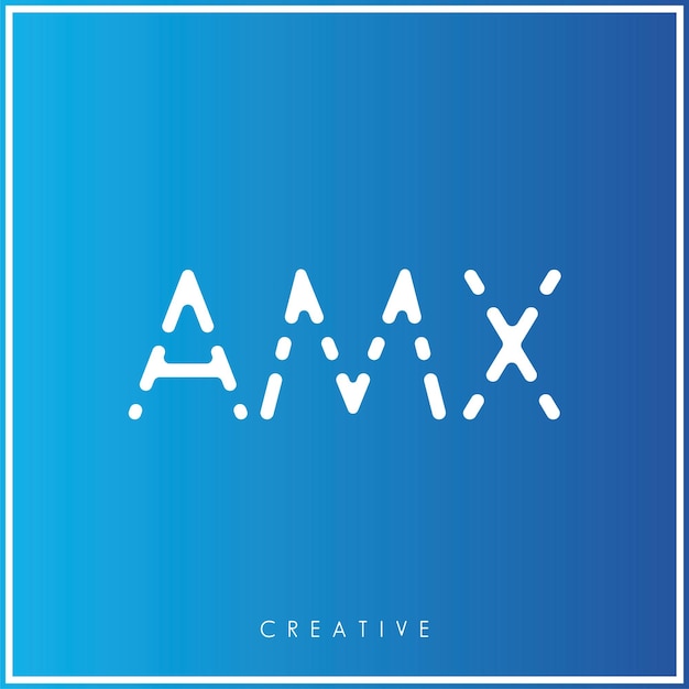 El diseño del logotipo de AMX Creative Vector Latter Minimal Latter Logo Premium Vector Ilustración Monograma