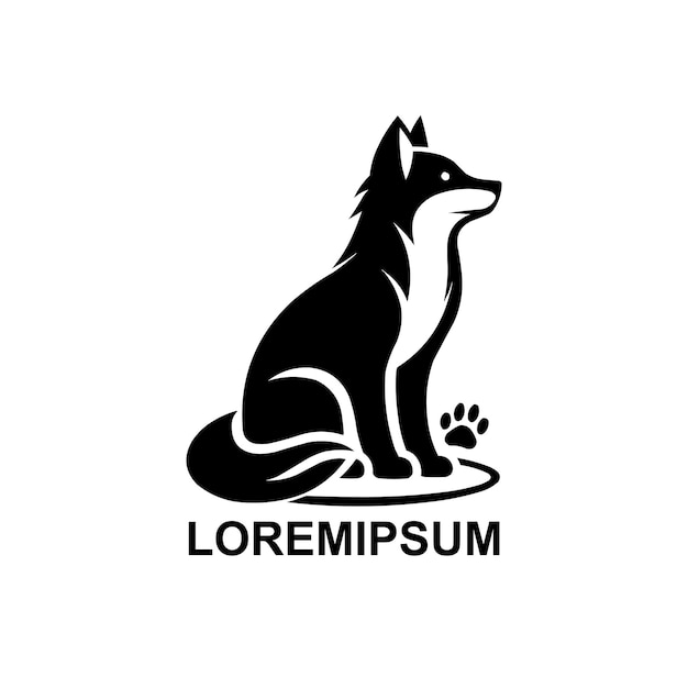 diseño de logotipo de animal de compañía en fondo blanco