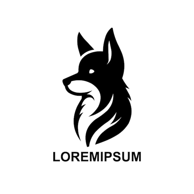 diseño de logotipo de animal de compañía en fondo blanco