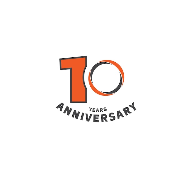 Vector diseño del logotipo del aniversario