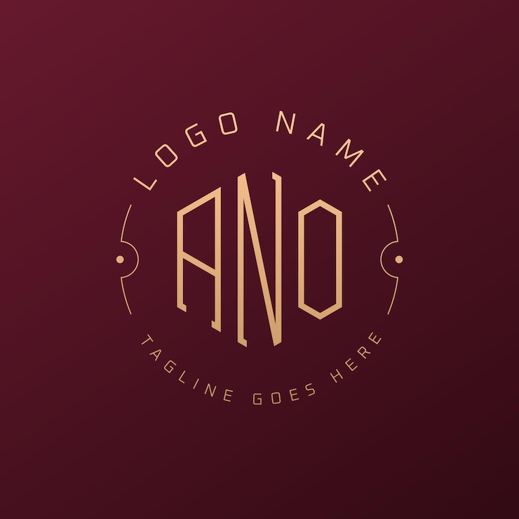 Vector diseño de logotipo ano de lujo letra elegante ano monograma logotipo minimalista poligono ano templata de diseño de logotipo