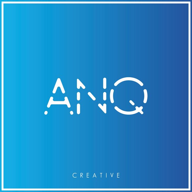 El diseño de logotipo de ANQ Creative Vector Latter Minimal Latter Logo Premium Vector Ilustración Monograma