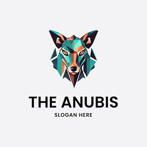 El diseño del logotipo de anubis es de estilo gradiente.