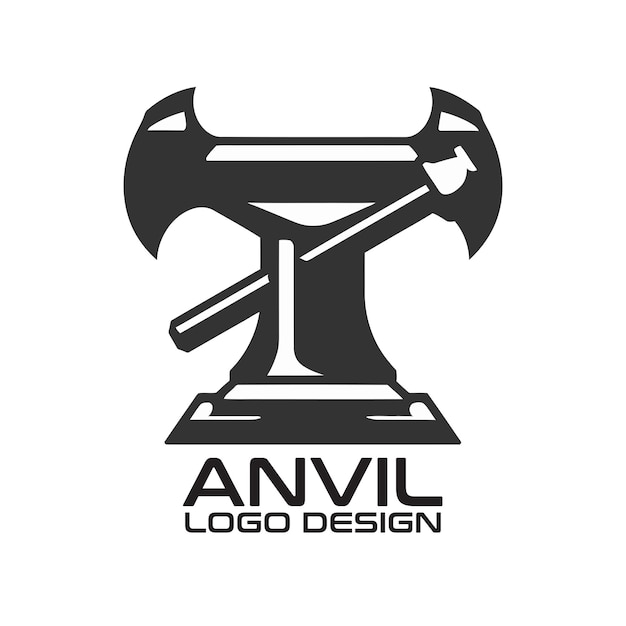 Vector diseño del logotipo de anvil vector