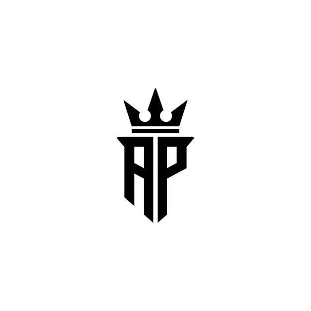 El diseño del logotipo AP monograma letra texto nombre símbolo monocromo logotipo carácter alfabeto logotipo simple