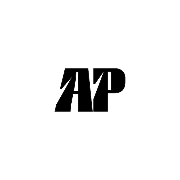 El diseño del logotipo AP monograma letra texto nombre símbolo monocromo logotipo carácter alfabeto logotipo simple
