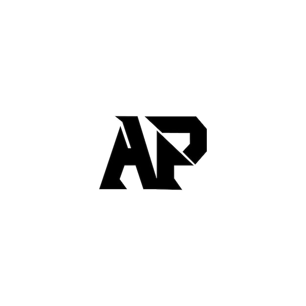 El diseño del logotipo AP monograma letra texto nombre símbolo monocromo logotipo carácter alfabeto logotipo simple