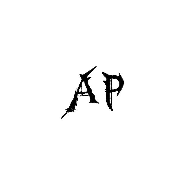 El diseño del logotipo AP monograma letra texto nombre símbolo monocromo logotipo carácter alfabeto logotipo simple