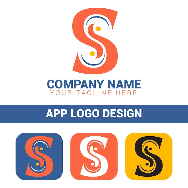 Diseño del logotipo de la aplicación S Diseño del logó de la aplicación Plantilla Diseño del Logotipo
