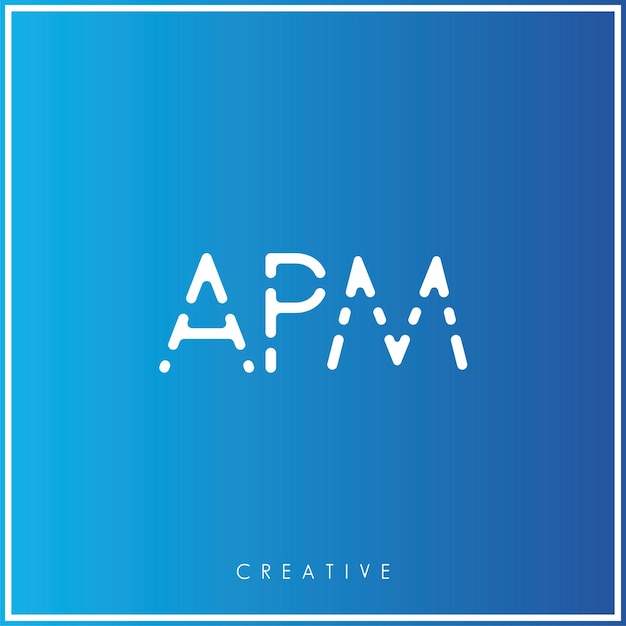 El diseño del logotipo de APM Creative Vector Latter es mínimo, el logotipo de Latter Premium es monograma de ilustración vectorial.