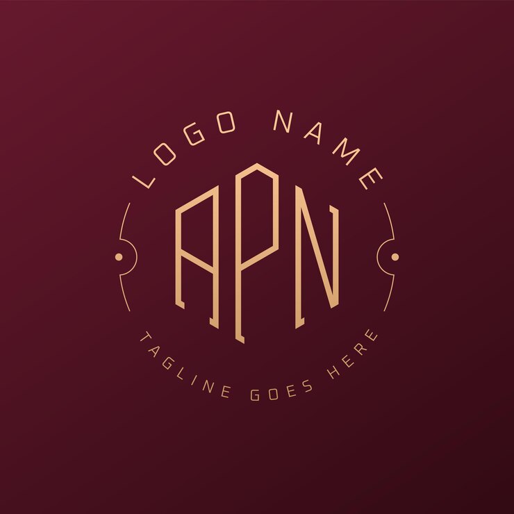 Vector diseño de logotipo de apn de lujo letra elegante apn monograma logotipo minimalista poligono plantilla de diseño de logotipo apn