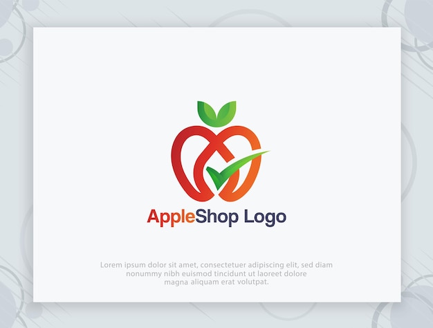 Un diseño de logotipo de Apple Letter