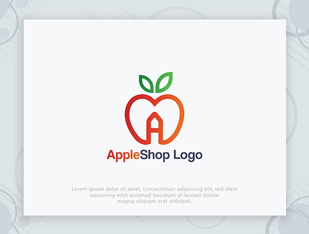 Un diseño de logotipo de Apple Letter