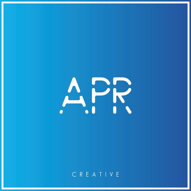 El diseño del logotipo de APR Creative Vector Latter Minimal Latter Logo Premium Vector Ilustración Monograma