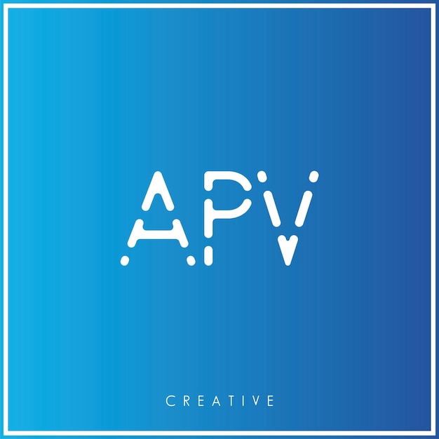 El diseño del logotipo de APV Creative Vector Latter Minimal Latter Logo Premium Vector Ilustración Monograma