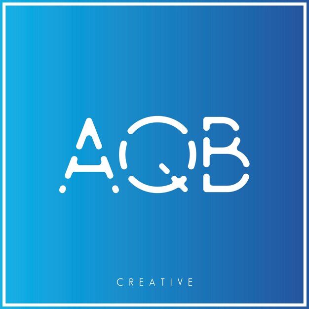 El diseño del logotipo de AQB Creative Vector Latter Minimal Latter Logo Premium Vector Ilustración Monograma
