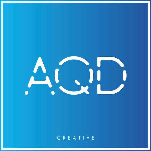 El diseño del logotipo de AQD Creative Vector Latter Minimal Latter Logo Premium Vector Ilustración Monograma